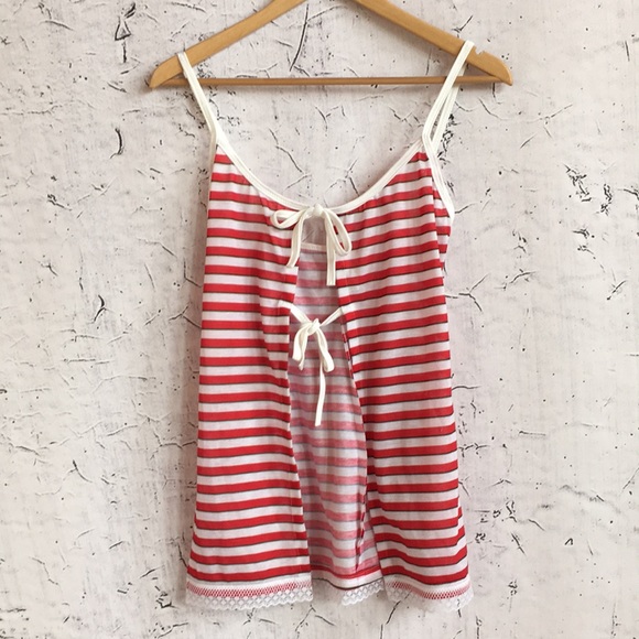 NWT EXPOSURE RED GREEN STRIPE PANTY SET - Picture 2 of 7